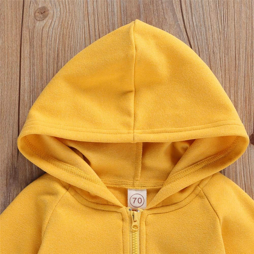 Infant Baby Boys Girls Clothing Zipper Hooded Jumpsuit Romper Long Sleeve Onesie Outfit Fall Winter Warm Clothes