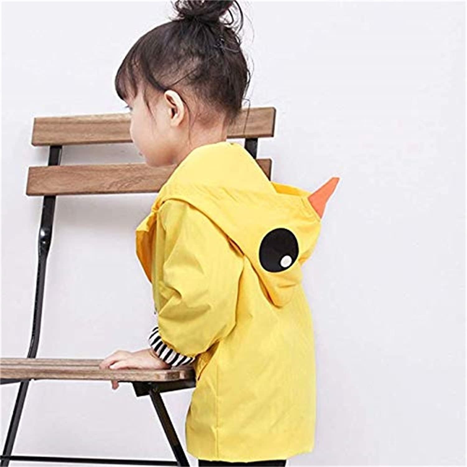 Toddler Baby Boy Girl Duck Rain Jacket Cute Cartoon Yellow Raincoat Hoodie Kids Coat Fall Winter School Outfit